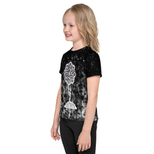 Load image into Gallery viewer, Positivity Mandala Flower Kids crew neck t-shirt
