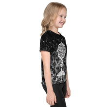 Load image into Gallery viewer, Positivity Mandala Flower Kids crew neck t-shirt
