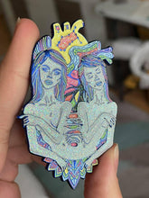Load image into Gallery viewer, Gemini Zodiac Anatomical Heart Pin
