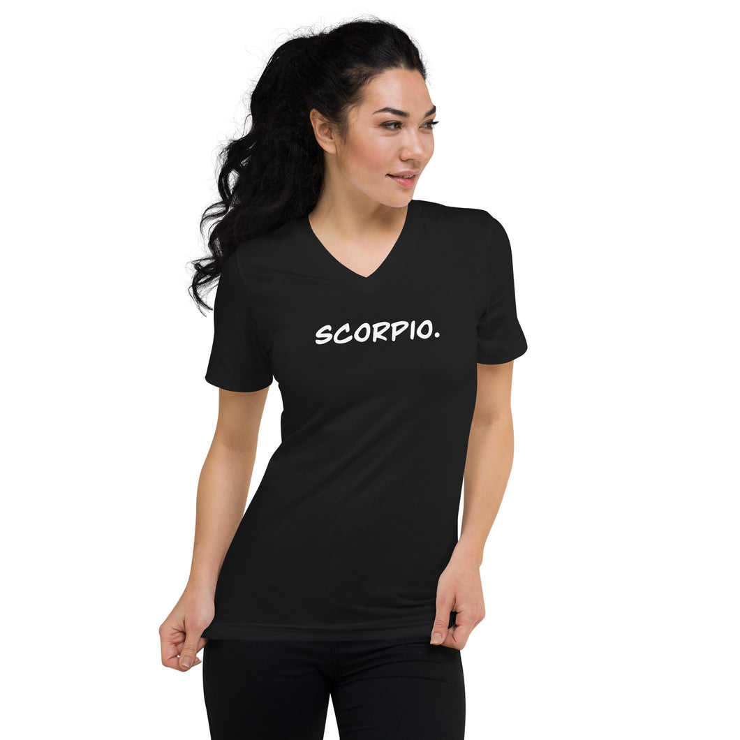 Scorpio Zodiac Unisex Short Sleeve V-Neck T-Shirt