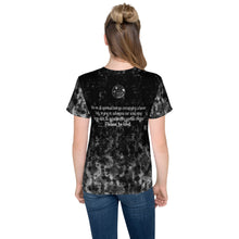 Load image into Gallery viewer, Positivity Mandala Flower Youth crew neck t-shirt
